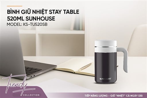 Bình cốc giữ nhiệt stay table 520ML Sunhouse KS-TU520SB – ảnh 5