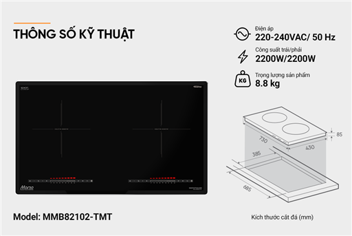 Bếp đôi điện từ Sunhouse Mama MMB82102-TMT – ảnh 6