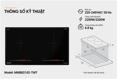 Bếp đôi điện từ Sunhouse Mama MMB82102-TMT ảnh 6