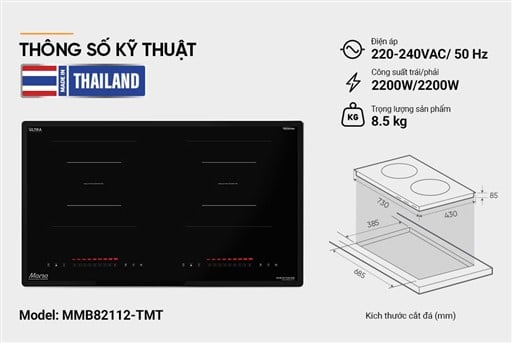 Bếp đôi điện từ Sunhouse Mama MMB82112-TMT – ảnh 6