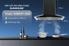 Máy hút mùi kính cong Sunhouse SHB5HM-2055 ảnh 5