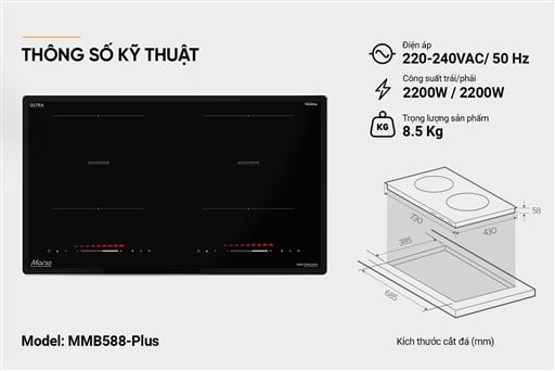 Bếp đôi điện từ Sunhouse Mama MMB588-PLUS – ảnh 5