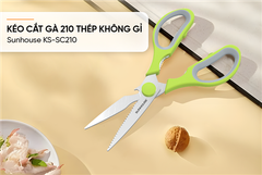 Kéo cắt gà 210 thép không gỉ Sunhouse KS-SC210 ảnh 2