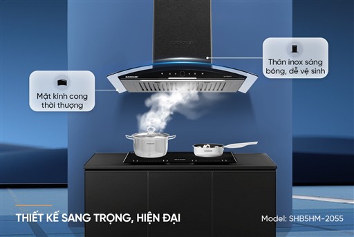 Máy hút mùi kính cong Sunhouse SHB5HM-2055 – ảnh 6