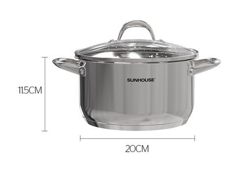 Nồi inox 3 đáy Sunhouse SHG301-20