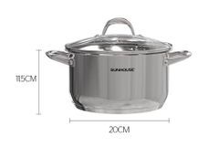 Nồi inox 3 đáy Sunhouse SHG301-20 ảnh 1