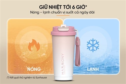 Bình giữ nhiệt harmony 500ML Sunhouse KS-TU500HW – ảnh 8