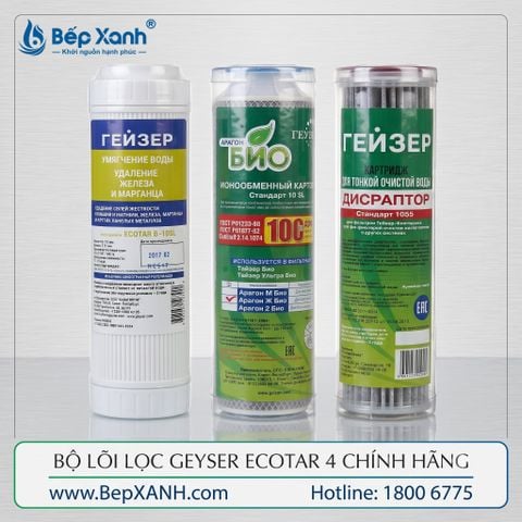 Bộ lõi lọc máy lọc nước Nano Geyser Ecotar 4 - Hàng nhập khẩu