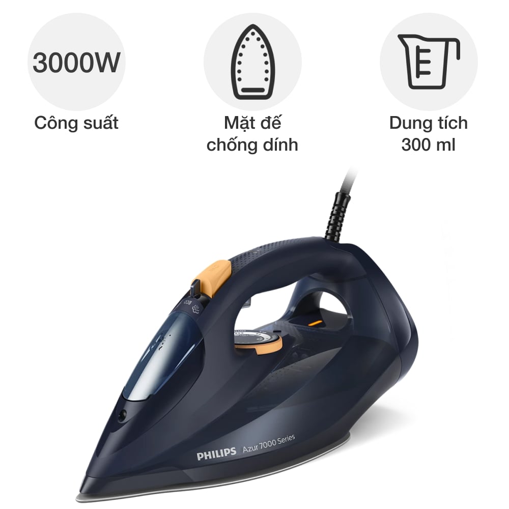 Bàn là hơi nước Philips DST7060/20 3000 W Azur Steam Iron 7000 Series