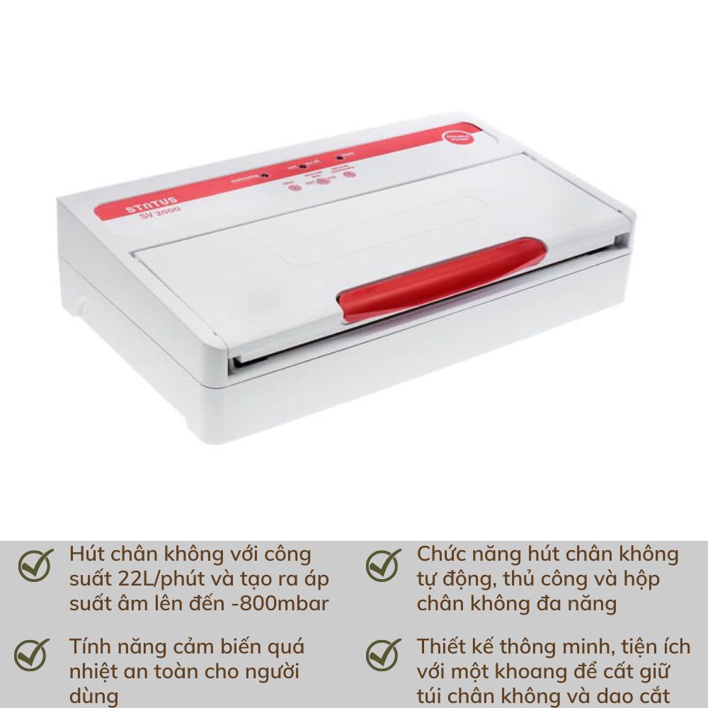 Máy Hút Chân Không Status 170300, SV 2000 Semi-professional Màu Trắng – 704624