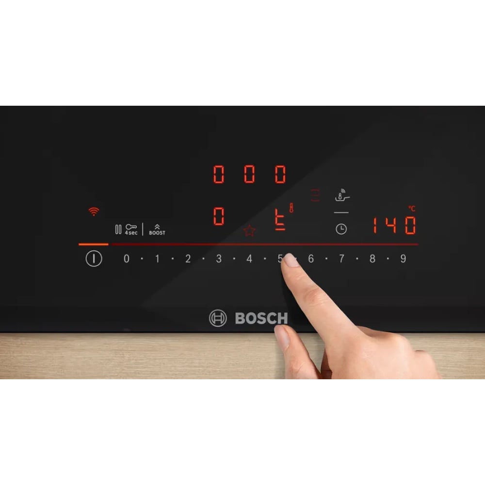 Vùng nấu 3 đường kính đến 32 cm – Bếp từ Bosch PID775HC1E 3 vùng nấu Series 6 7400 W