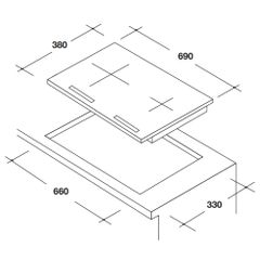 Bếp từ đôi Rosières RPI7220/1 3600 W ảnh 8