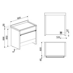 Bếp từ kết hợp lò nướng Smeg A1PYID-9 Classica 11400 W ảnh 8