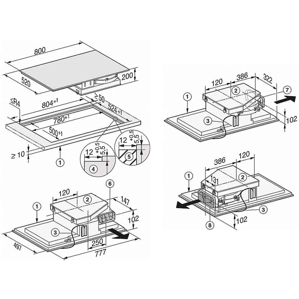 Bếp Từ Kết Hợp Hút Mùi Miele KMDA 7634 FL – ảnh 6