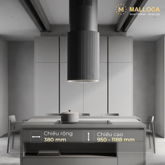 Máy hút mùi đảo 38cm Malloca MonoBlack K382B ảnh 4