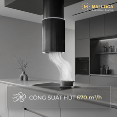Máy hút mùi đảo 38cm Malloca MonoBlack K382B ảnh 2