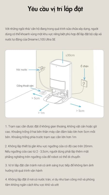 Bộ bơm xả nước tự động Dreame L10S Ultra SE – ảnh 8