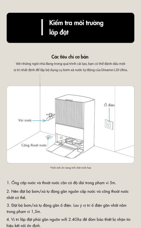 Bộ bơm xả nước tự động Dreame L20 Ultra – ảnh 4