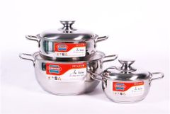 Bộ nồi inox 3 đáy Sunhouse SH335 ảnh 1