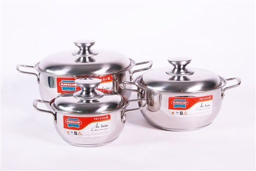 Bộ nồi inox 3 đáy Sunhouse SH335 – ảnh 3