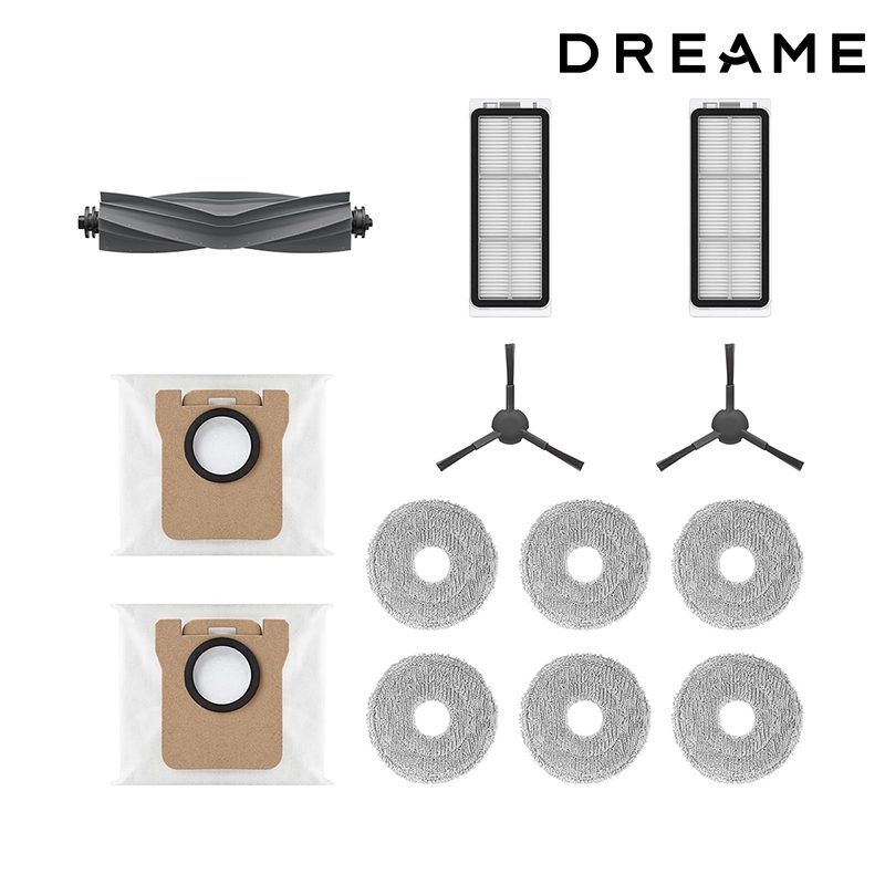 Phụ kiện thay thế Dreame L10 Prime, chổi cạnh, chổi chính, giẻ lau