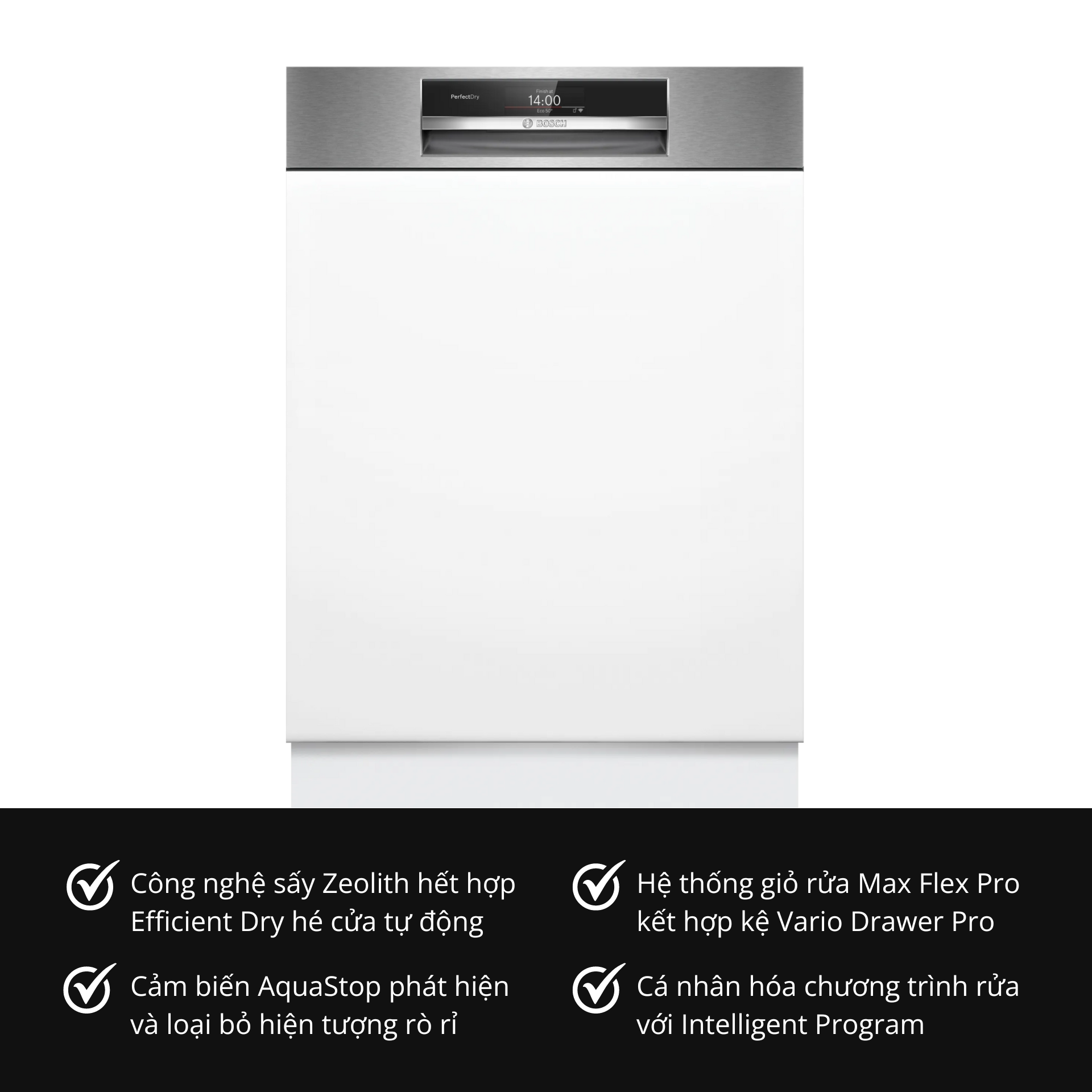 Máy Rửa Bát Bosch SMI8TCS01E Series 8 Bán Âm