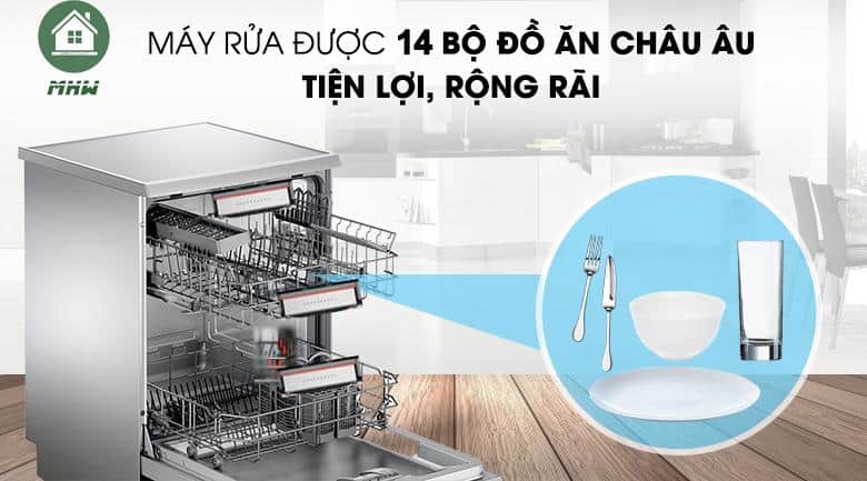 Khay ly cốc + bảo vệ kính – Máy rửa chén Bosch SMS68TW06E Series 6 – Độc Lập