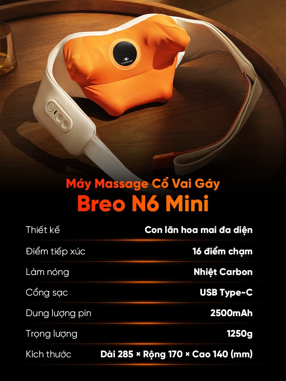 Máy Massage Cổ Vai Gáy Breo N6 Mini – ảnh 8