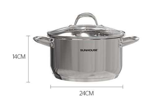 Nồi inox 3 đáy Sunhouse SHG301-24