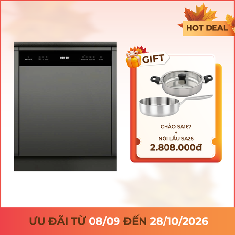 Máy Rửa Chén bán âm tủ Malloca MDW157SI