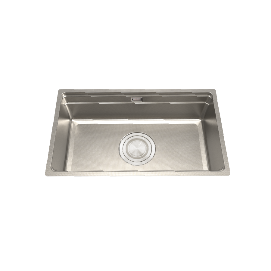 Chậu rửa chén 1 hố inox 304 linen kích thước 76cm – lắp âm hoặc dương Malloca MS7645LINEN