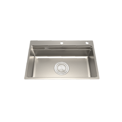 Chậu rửa chén 1 hố inox 304 linen kích thước 76cm Malloca MS7650LINEN ảnh 1
