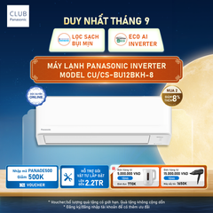 Máy lạnh điều hòa Inverter 1.5HP 1 chiều Panasonic CU/CS-BU12BKH-8