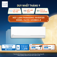 Máy lạnh điều hòa Inverter 1.5HP 2 chiều Panasonic CU/CS-XZ12BKH-8