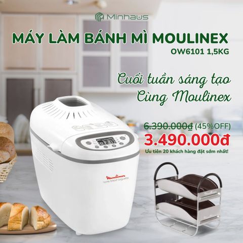 Máy Làm Bánh Mì Moulinex OW6101 1,5kg