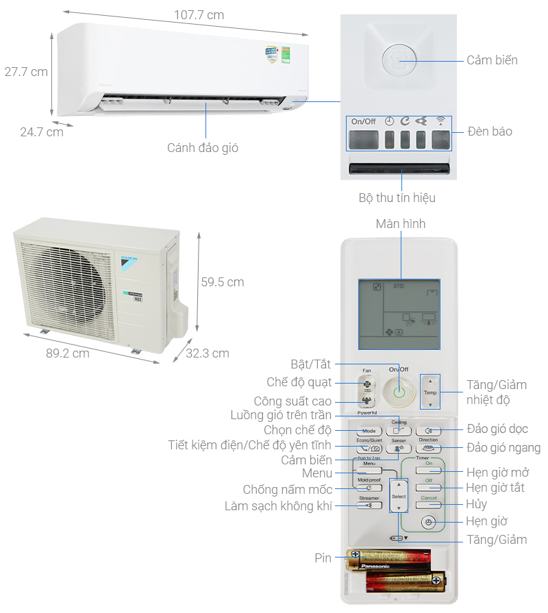 Máy lạnh Daikin FTKZ50VVMV Máy lạnh Daikin FTKZ50VVMV
