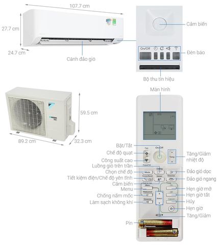 Máy lạnh Daikin Inverter 2 HP FTKZ50VVMV