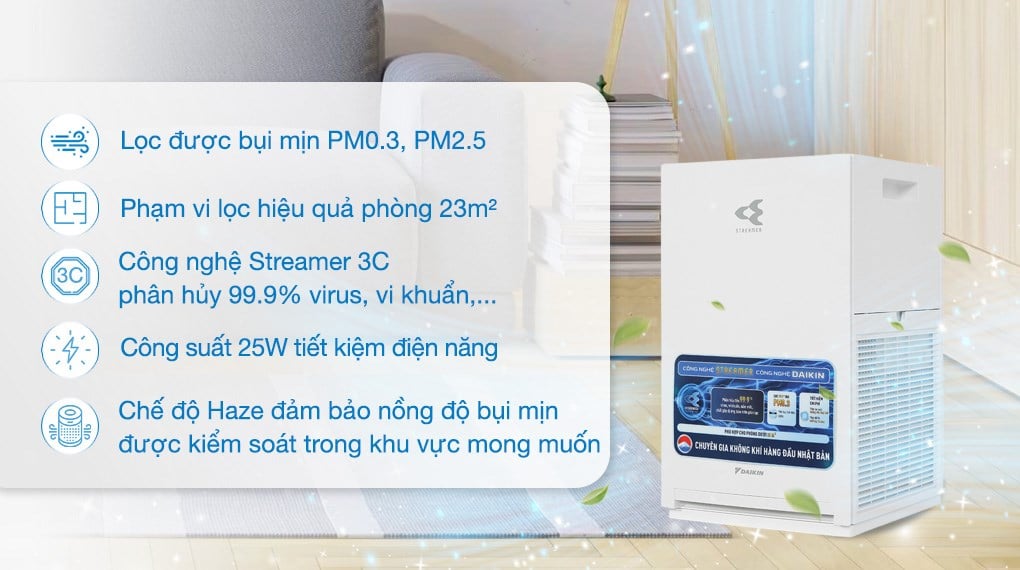 Máy lọc không khí Daikin MC30YVM7 25W – ảnh 3