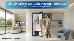 Tủ Chăm Sóc Quần Áo Thông Minh Samsung Bespoke AirDresser 5 móc DF24CB9900CRSV ảnh 3
