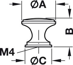 Quả Nắm Tủ Ø30mm Hafele 137.32.833 ảnh 2