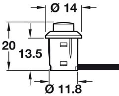 Công Tắc Nhấn Đèn Led Hafele 833.89.108 ảnh 3
