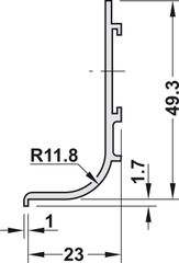 Tay Nắm Tủ Dạng Thanh Ngang Hafele 126.37.900 ảnh 3