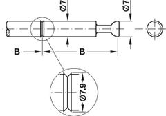 Chốt Đôi Khoảng Cách B34mm Hafele 262.28.786 ảnh 2