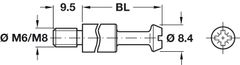 Thân Ốc Liên Kết Ren M6 Hafele 262.87.901 ảnh 2