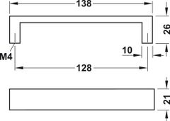 Tay Nắm Tủ Nhôm Hafele 110.73.904 ảnh 2