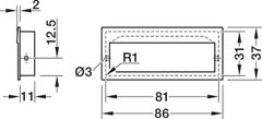 Tay Nắm Tủ Âm 86mm Hafele 151.09.600 ảnh 2