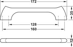 Tay Nắm Tủ 172mm Hafele 106.62.195 ảnh 3