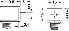 Bas đỡ kệ kính Hafele 282.20.703 ảnh 2