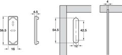 Oval cover cap zinc alloy Hafele 290.36.765 ảnh 2