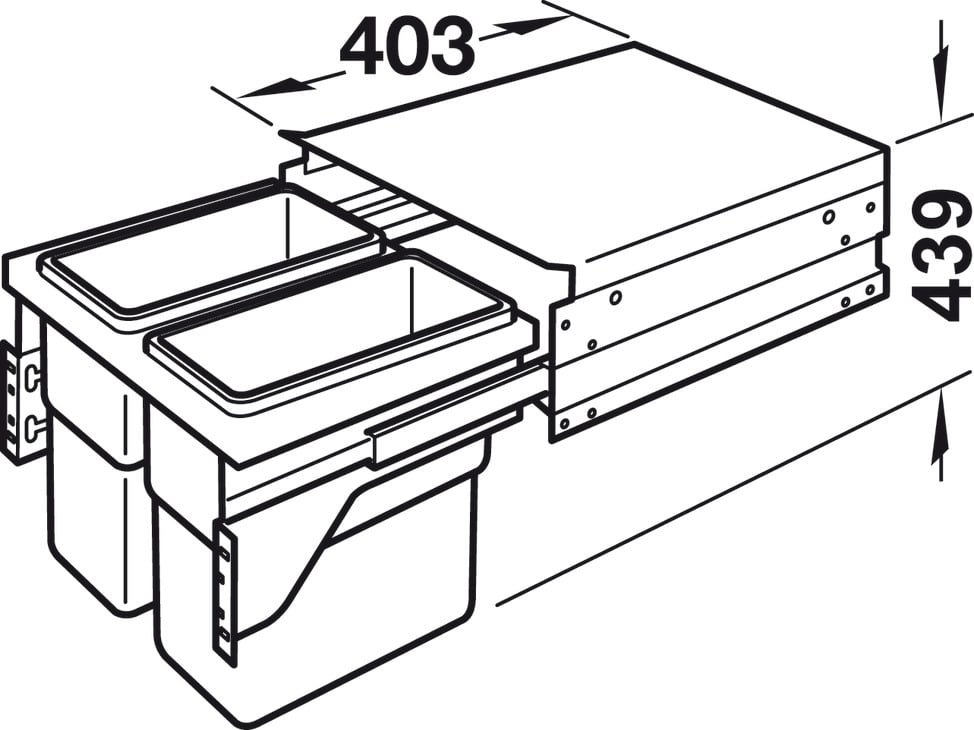 Thùng Đựng Rác 600mm Hafele 502.73.902 - Thùng rác âm tủ Hafele 502.73.902 – dung tích lớn cho bếp gia đình Thùng Đựng Rác 600mm Hafele 502.73.902 - Thùng rác âm tủ Hafele 502.73.902 – dung tích lớn cho bếp gia đình